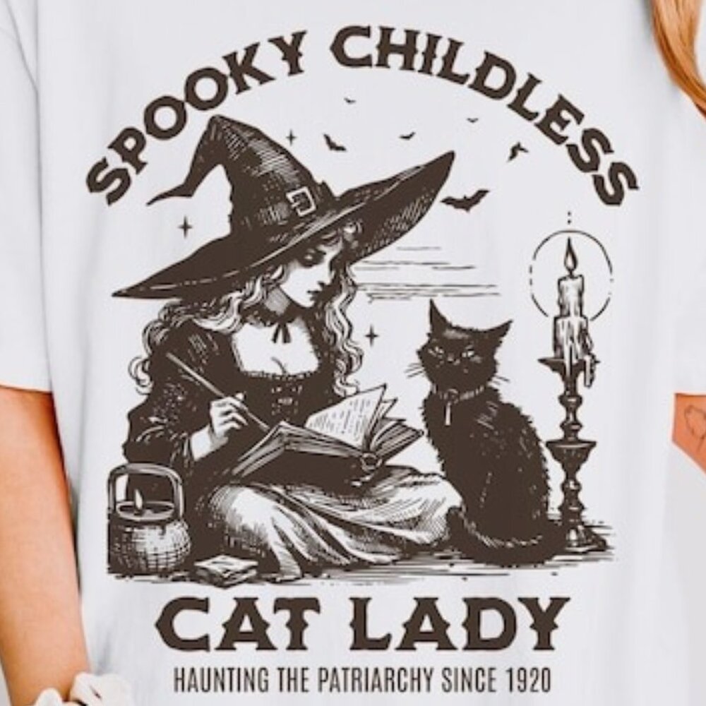 Childless Cat Lady Shirt, Cat Lady Shirt for election 2024 shirt - Picture 3 of 3